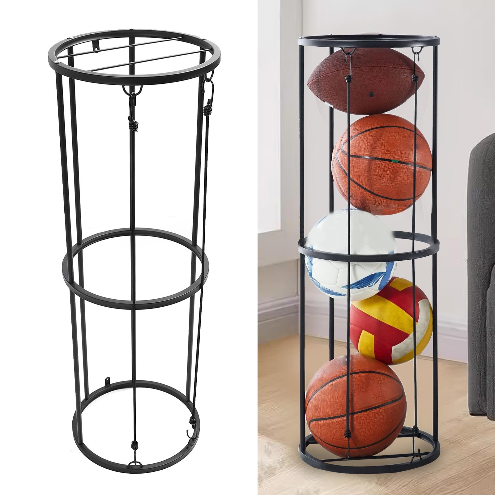 Vertikaler Ballständer für Kinderzimmer und Garage mit Robuster Stahlkonstruktion und Platzsparendem Design