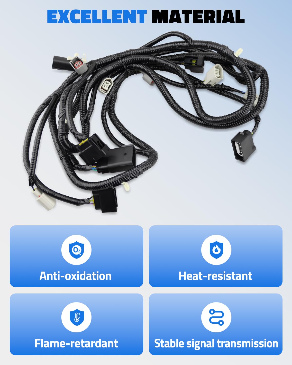 BL3Z-13A409-B Left and Right Tail Light Lamp Wire Harness Fits for Ford F-150 2011-2014 3.5L/ 3.7L V6 Engine 5.0L/ 6.2L V8 Engine, Without Hill Descent
