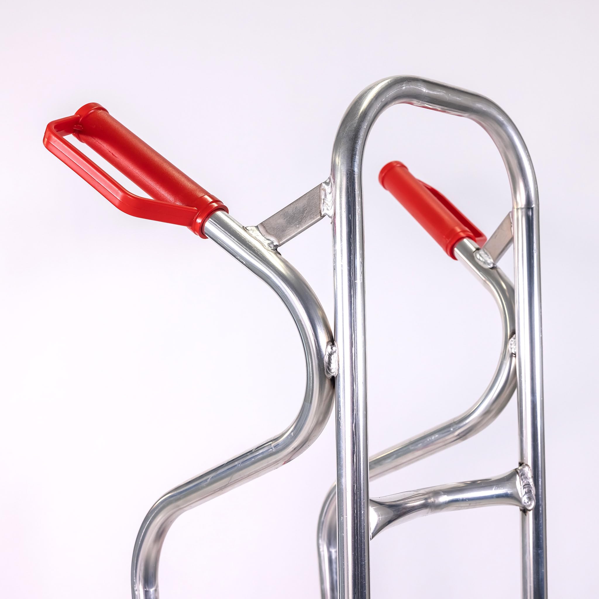 Carrello, Carrello in alluminio, di alluminio impilabile carrello con ruote in PU (PANN ensicher.) – Cestello profilo – Senza punti attraverso Stand. Con rotazione di 280 X 280 mm – 4 Fach verschweisst.