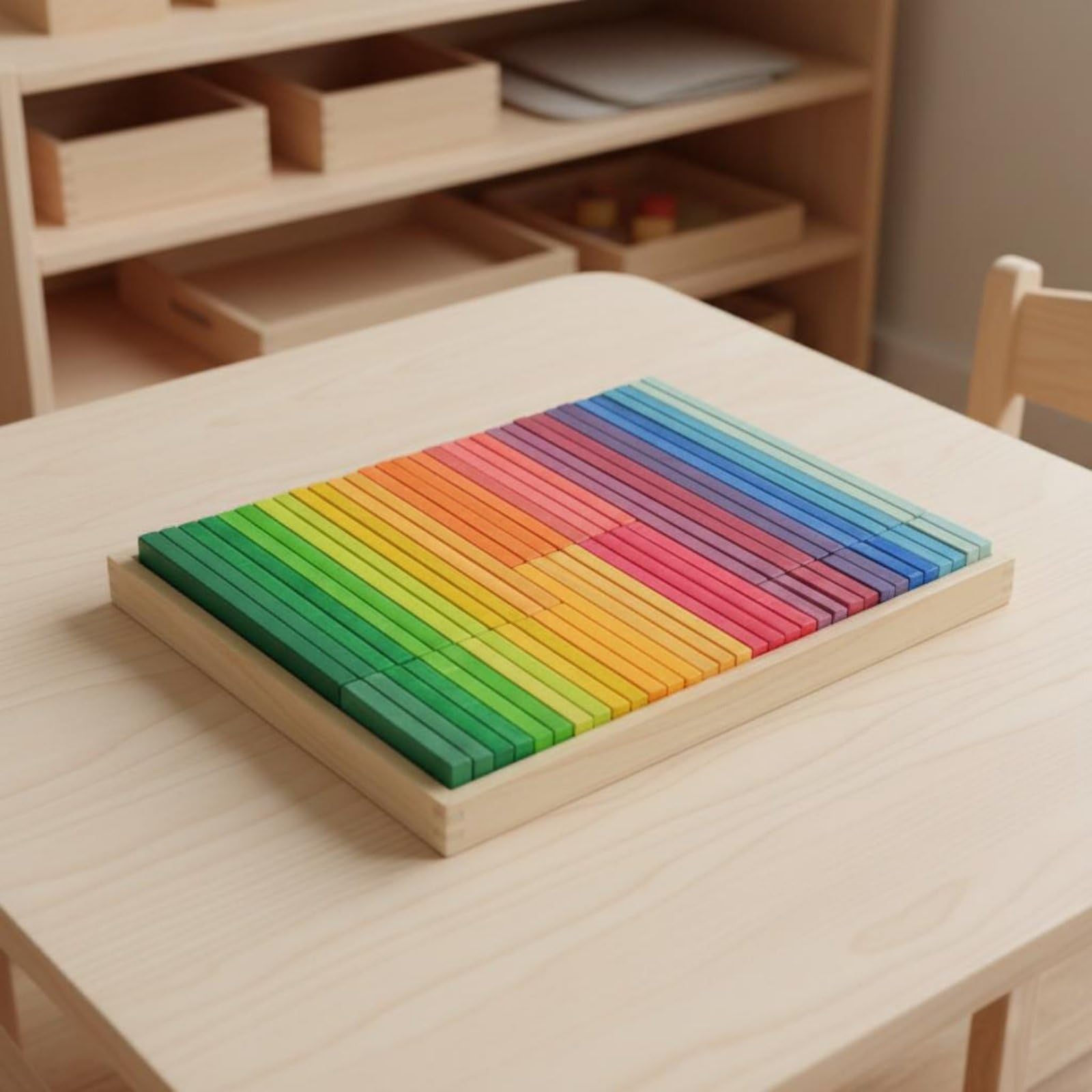 Arco Componibile Blocchi Arcobaleno Pista di Costruzione in Legno Gioco Educativo per Scuola Asilo