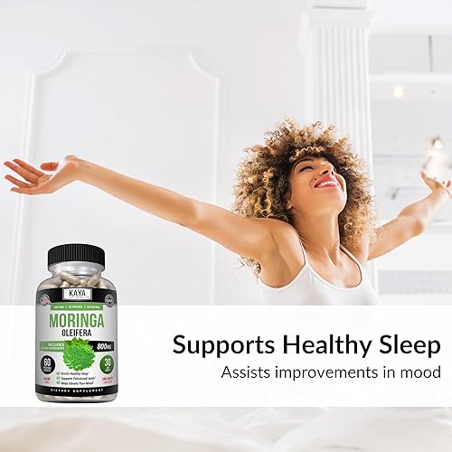 Miniatura 3 de Kaya Naturals Extracto de hoja de moringa  Suplemento completo de superalimento de verduras  Moringa de árbol milagroso puro  Aumenta la energía