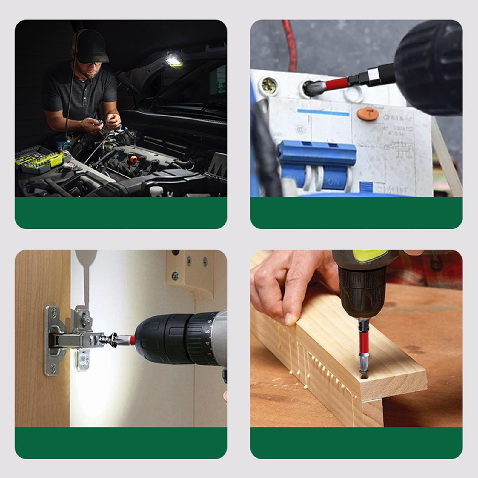 Set di Bit Avvitatore Adattatori di precisione da bussole | Inserti per Avvitatore Guaine adatte a lavorazione del legno, automotive, elettronica, edilizia, riparazioni domestiche