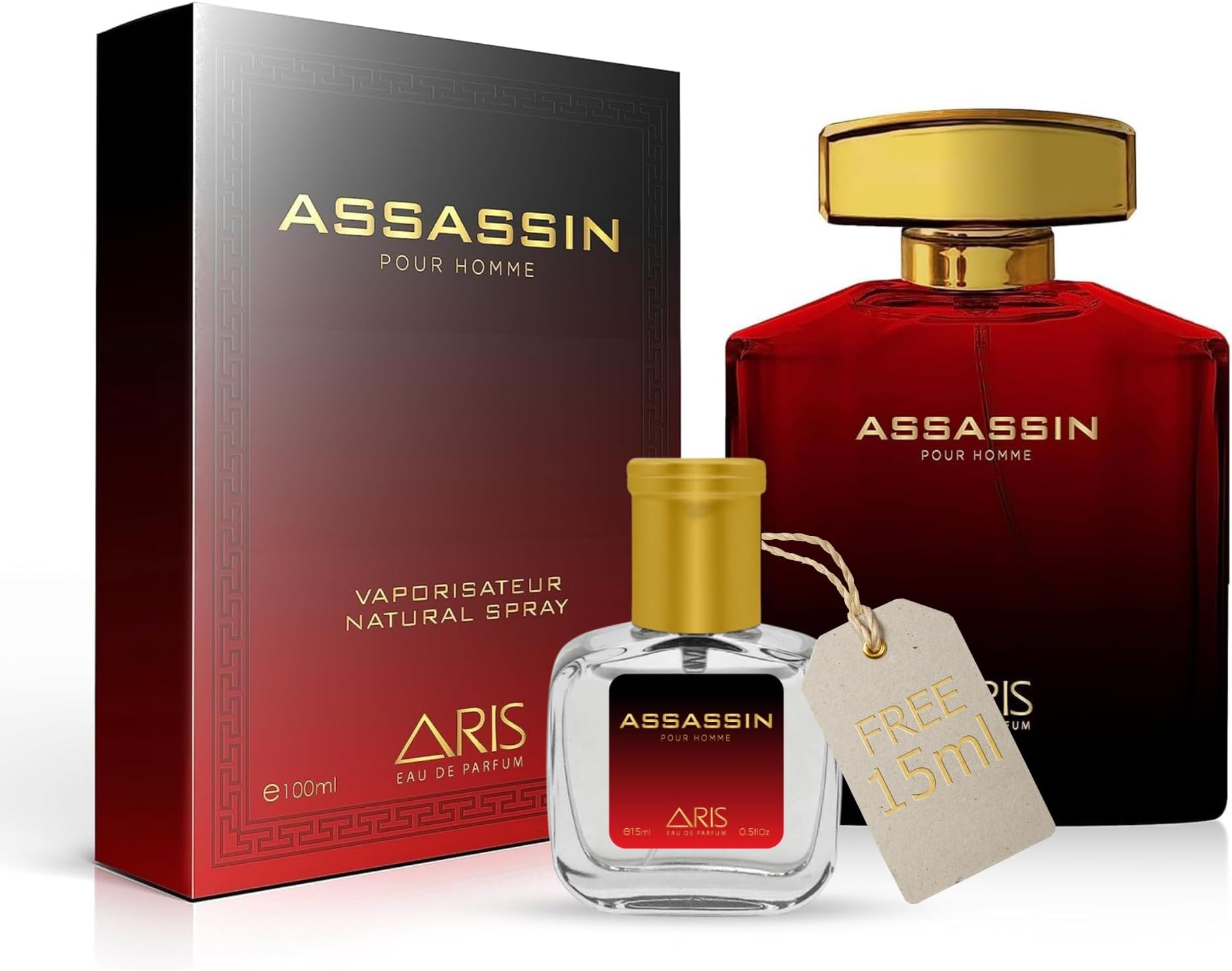 Assassin by ARIS Eau de Parfum for Men – Long-Lasting Musk and Wood Fragrance – 100ml Cologne Spray for Daily Wear – Men’s Perfume Comes with Extra 15ml Sample (Random Scent Included)