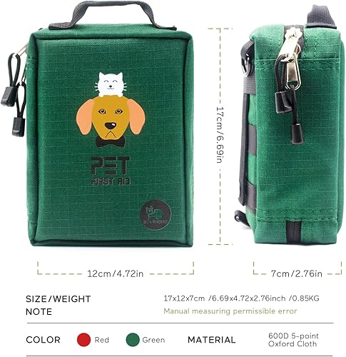 Miniatura 6 de Kit de primeros auxilios para perros para viajes y hogar, kit de emergencia para mascotas para perros y gatos, 160 piezas, suministros de primeros