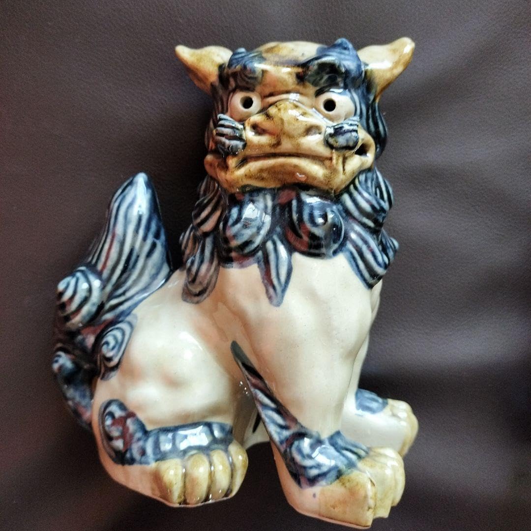 激レア❣️未使用未開封❗️ご当地根付け沖縄　シーサークルクルドーム根付け2007 シーサー置物 金の球乗りペアシーサー 大きさ 中 厄除け 魔除け