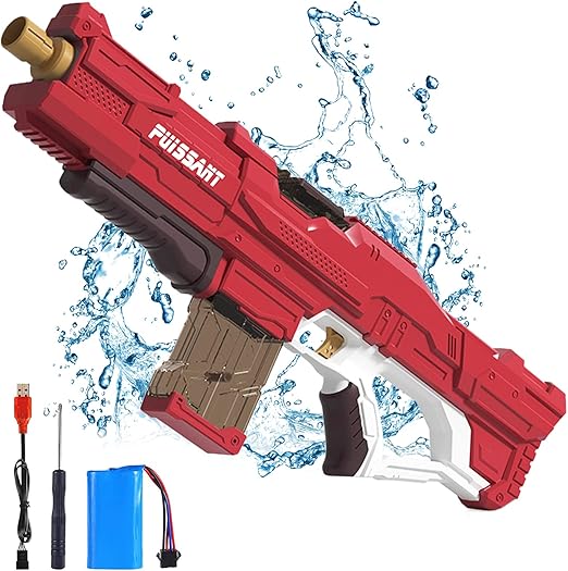 Fully Automatic Electric Water Gun Powerful, High Pressure 600CC Battery Powered Squirt Gun, Big