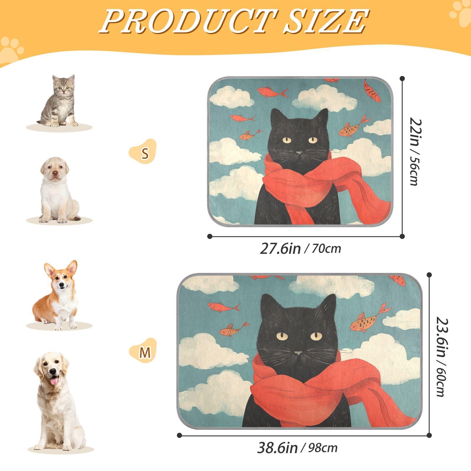 siphylline A Thinking Black Cat Summer Cooling Bed Self Cooling Bed for Outdoor Cats for pet Outdoors Summer cama Fria para perro S