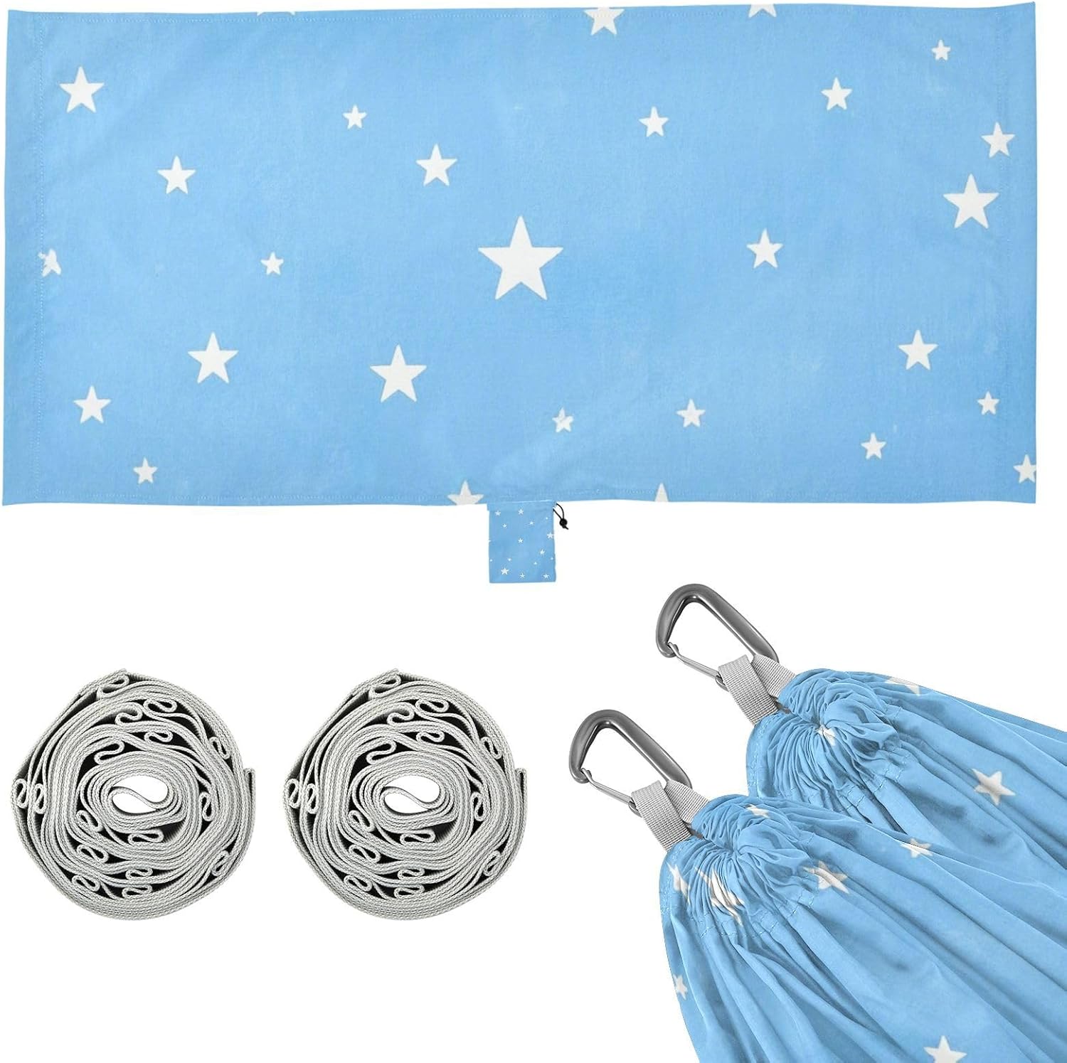 Childish Star Blue Outdoor Hammocks Fabric Hammock for Camping & Hiking Essential