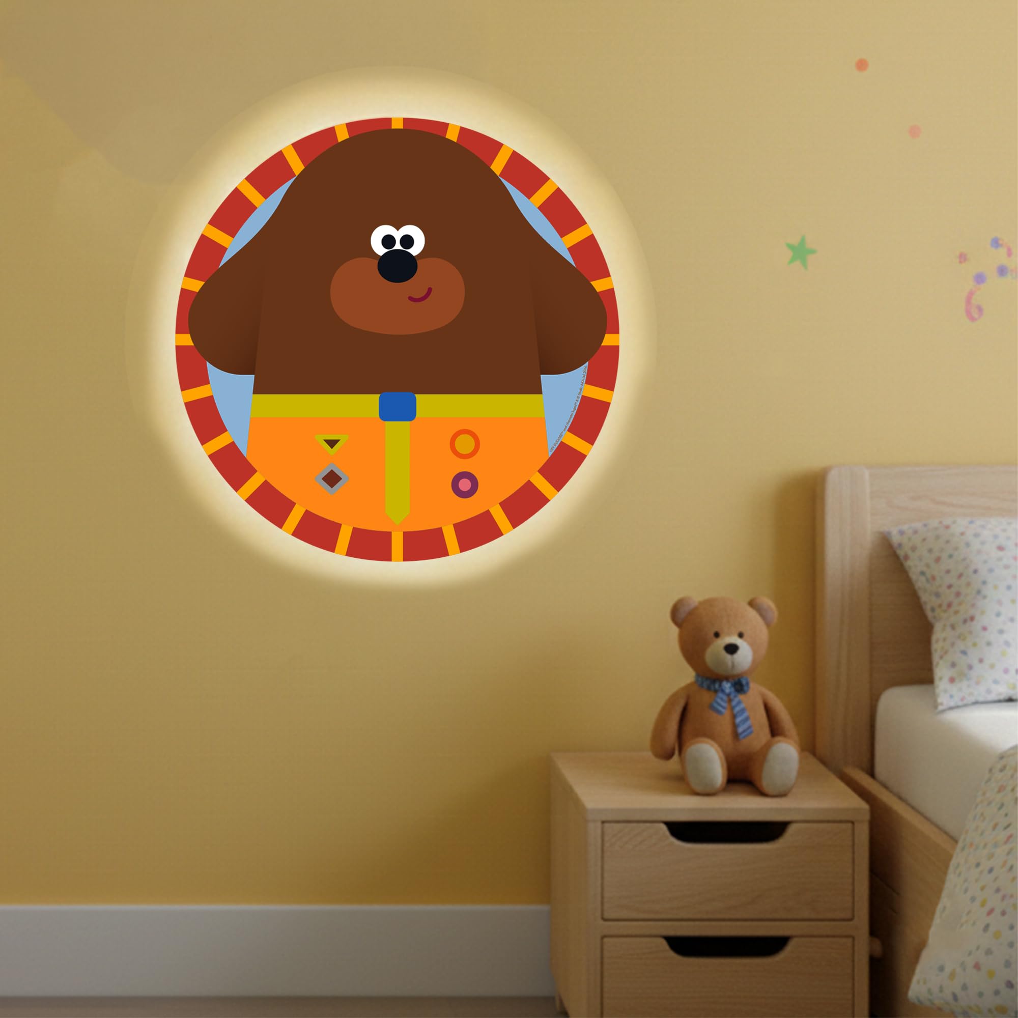 Themed Multicolour Hey Duggee Led Backlit Wallpop