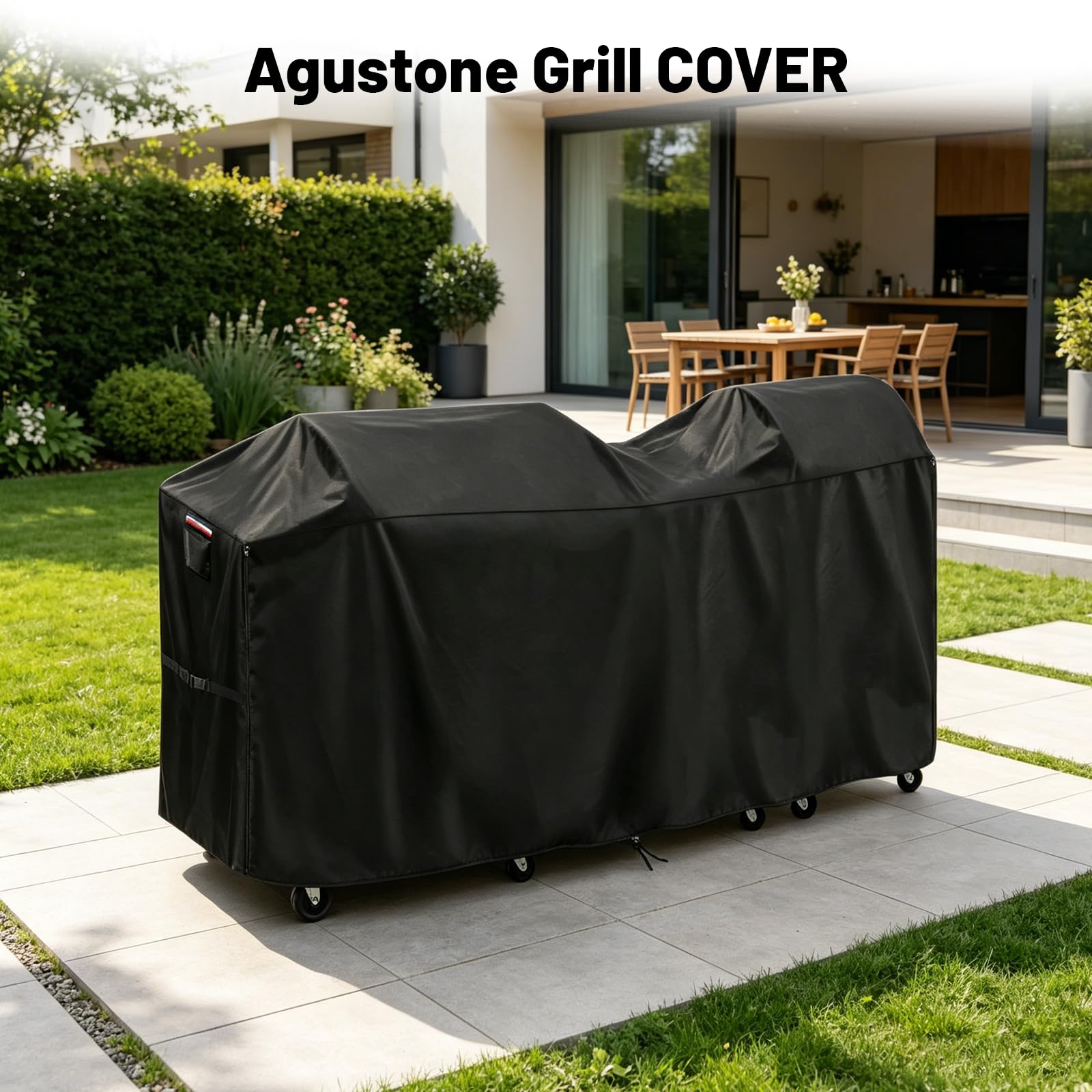 Cubierta para parrilla de exterior de 254 cm, resistente al agua, para isla de barbacoa, se adapta a 254 cm de largo x 89 cm de ancho x 132 cm de alto, protección para islas de cocina al aire libre