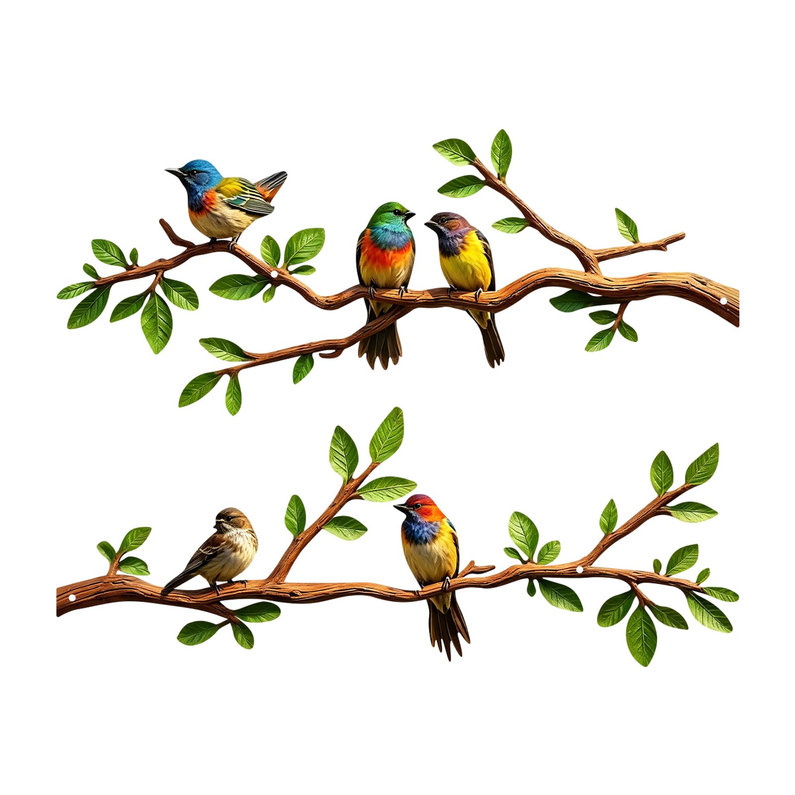 ESTART 2 Pcs Metal Birds Wall Art, Metal Vivid Birds Outdoor Wall Decor โ image 1