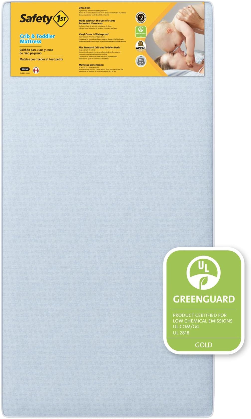 Safety 1st Heavenly Dreams Baby Crib and Toddler Bed Mattress