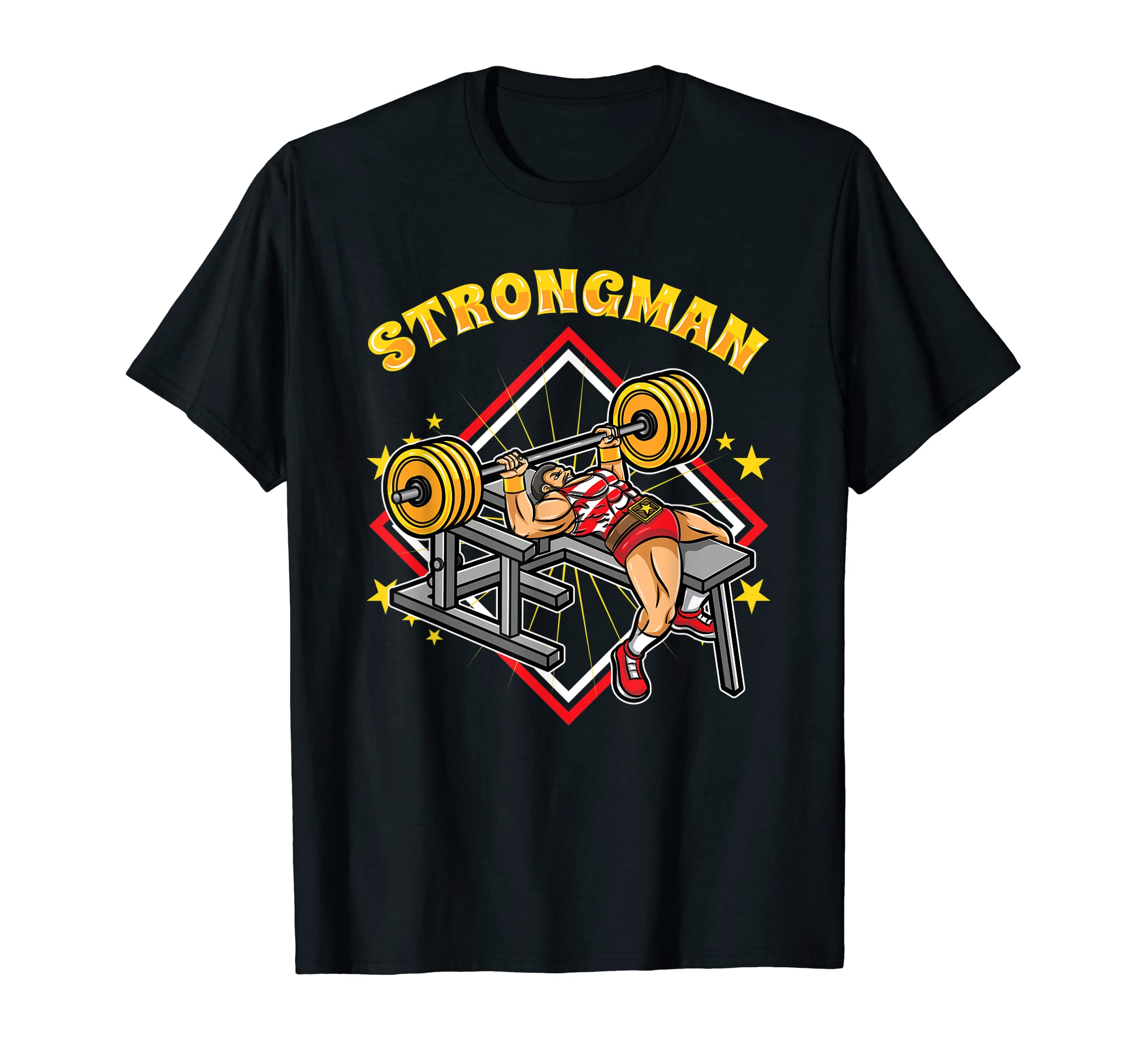 Circus DesignStrongman Bench Press Circus Strongman Costume T-Shirt