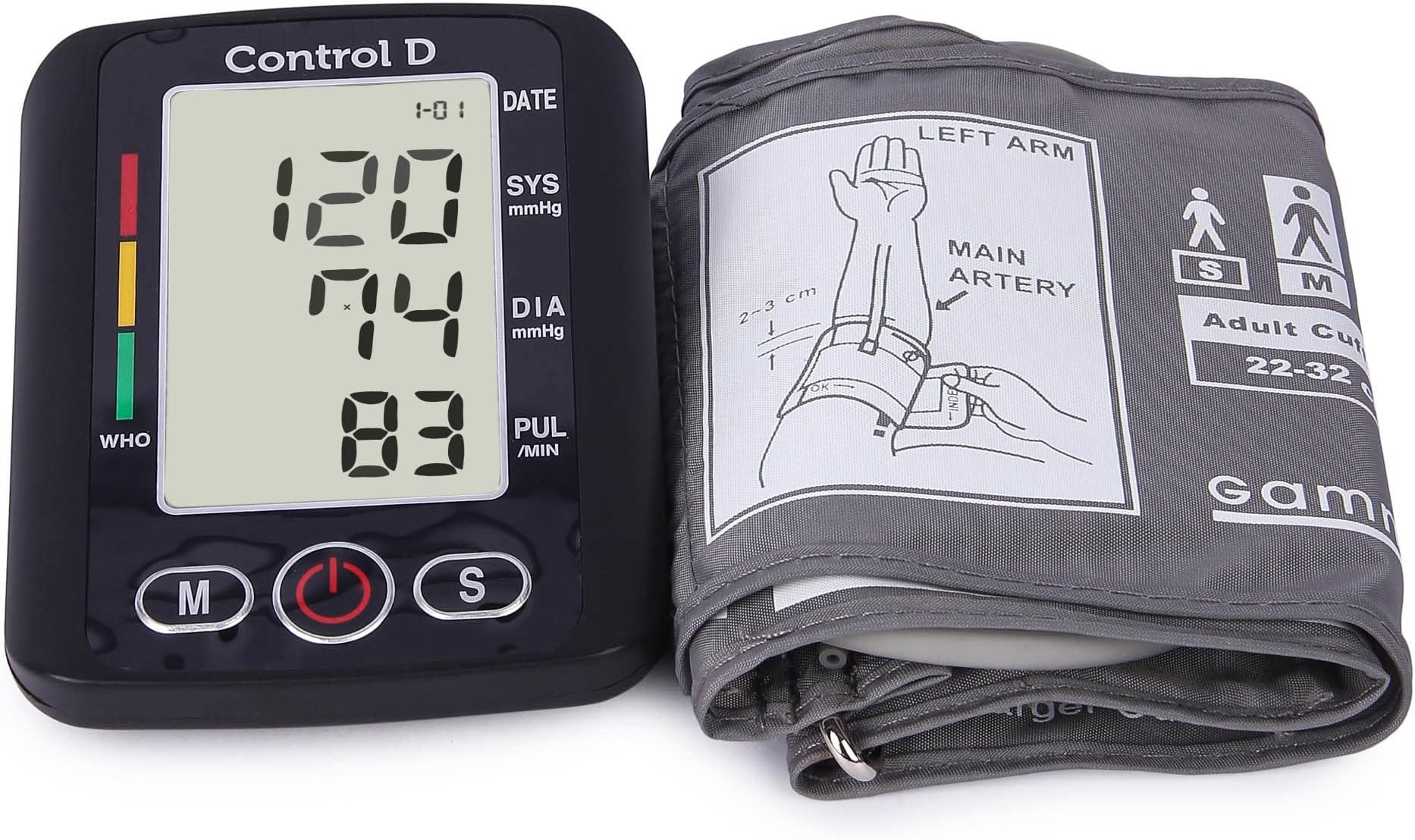 Control D Talking USB Port to Power BP Machine Fully Automatic Comfort Digital Electronic Speaking Blood Pressure BP Monitor Machine with Mdi Technology (Black)