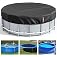 LXKCKJ Runde Poolabdeckung f r oberirdische Pools- Lagertank Poolabdeckung mit Kordelzug Design-Whirlpool-Abdeckung Ideal f r wasserdicht und staubdicht 31 mSchwarz 100 MPH winddicht mit 2 Schnallen und Gewichtringen 634N rei fest wasserdicht 10.000 PA UV-Schutz schneidet Verdunstung