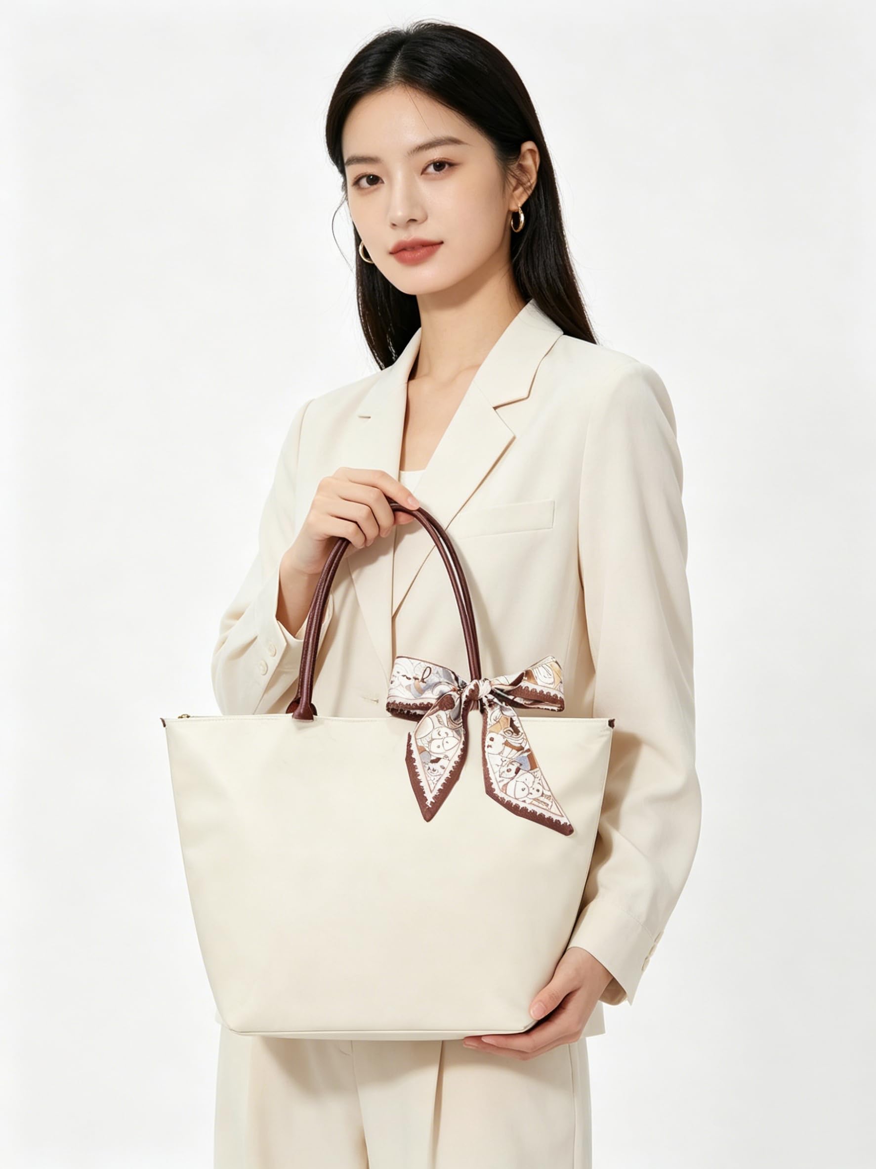 Sac à Main Cabas Femme, Sacs Bandoulière Grande Capacité, Pliable Sac Cabas Femmes Sacs de Cours Lycée Fille, pour le Travail, les Voyages et l'École