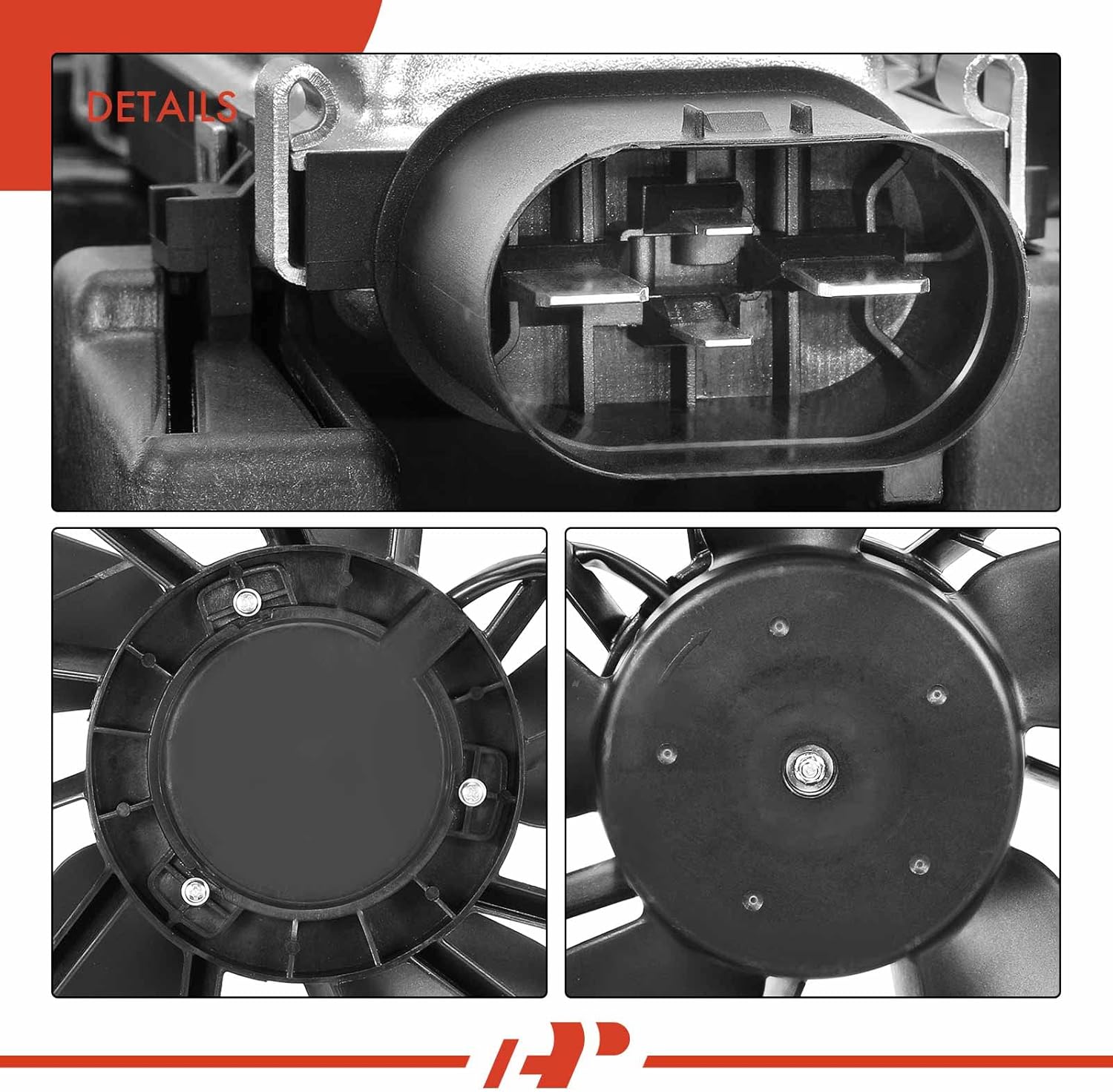 A-Premium Engine Radiator Cooling Fan Assembly Compatible with Select Dodge Models - Dart 2013 2014 2015 2016 - Replace# 55111482AC