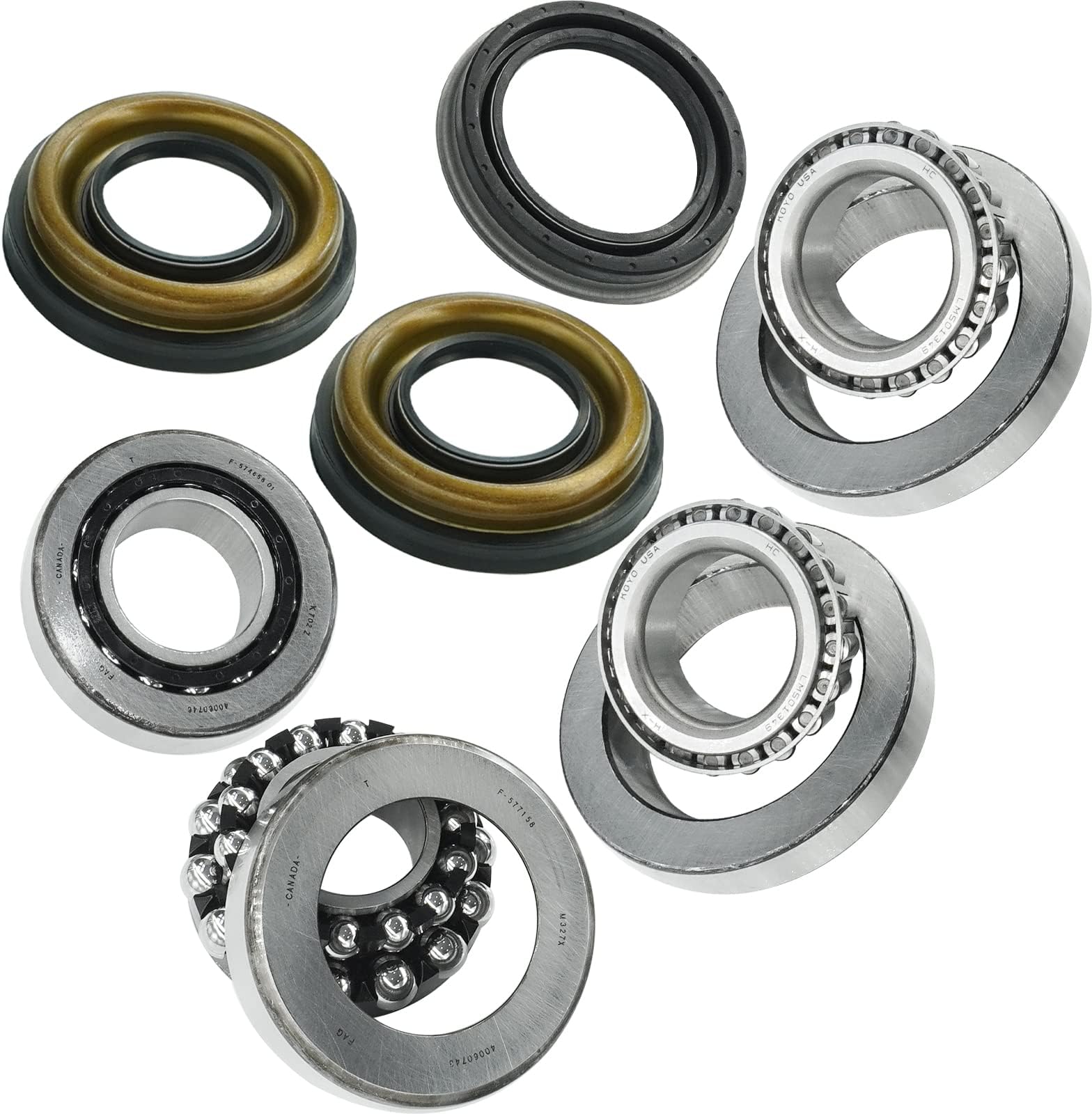 Rear Differential Bearings Rebuild Kit Compatible with Cadillac ATS 2013-2019/Cadillac CTS 2014-2019 V4 V6 F-577158 F-574658 LM50134R