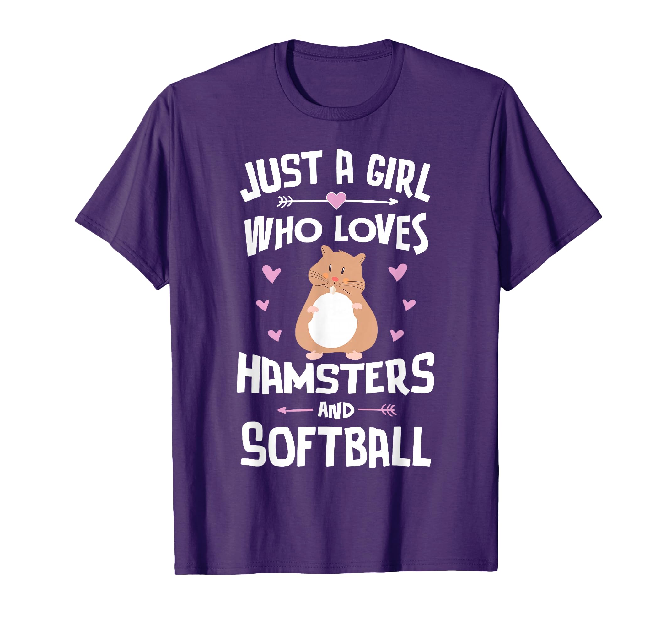 Just A Girl Who Loves Hamsters And Softball Gift Women T-Shirt