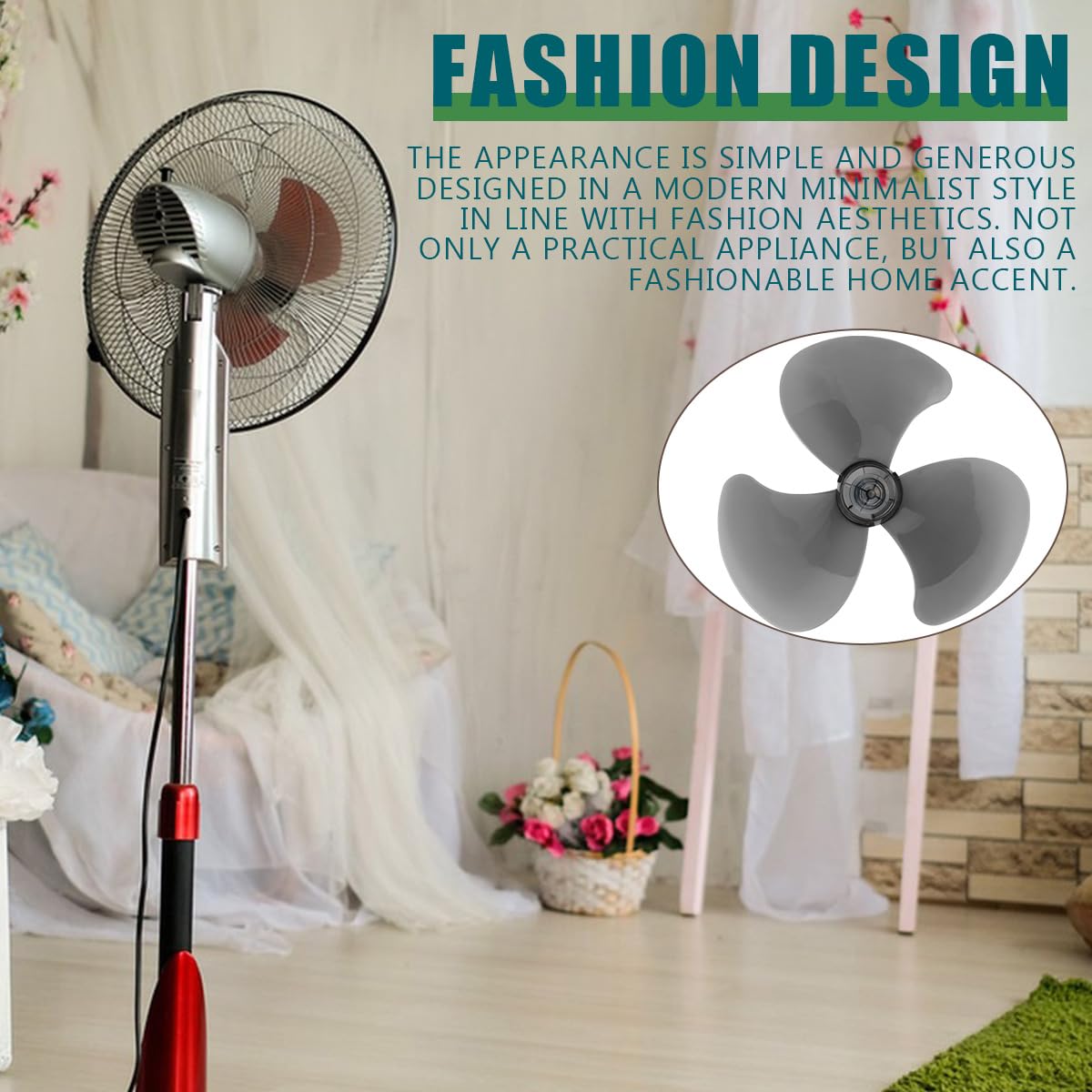 Cuchillas de ventilador de plástico de 16 pulgadas, ventilador universal para el hogar, ventilador de mesa, repuesto de aspas de ventilador eléctrico, accesorios generales para ventilador 6