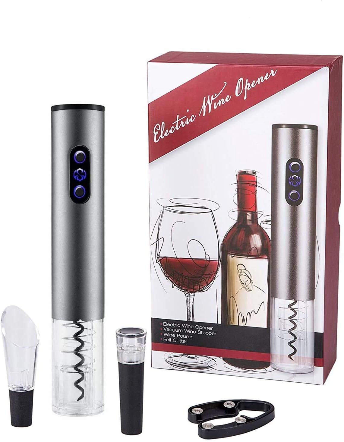 Chefman Cordless, Ergonomic, Electric Wine Opener Makes Opening Wine
