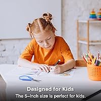 Vista 4 de Sokoweii Tijeras de bucle, diseño adaptativo, entrenamiento preescolar, mini tijeras para apretar, soporte zurdo, (3 piezas)