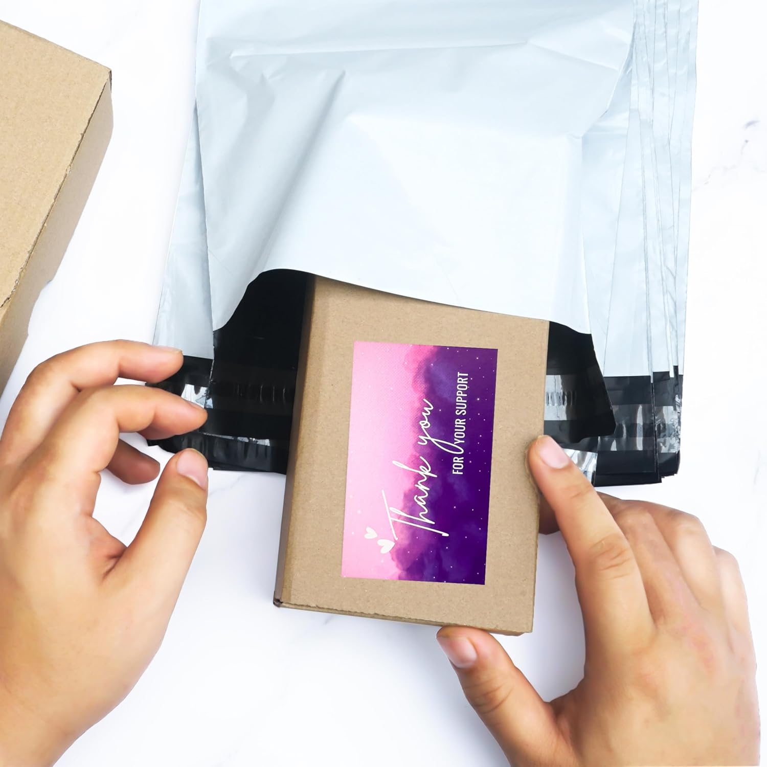 RXBC2011 Thank you for your support cards small business packaging customer appreciation notes pack of 100 Gradient - Image 6