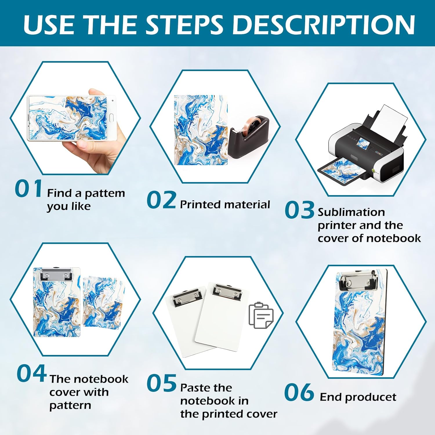 Seajan 12 Pack Sublimation Clipboard Blanks Bulk 4x6 Inches Mini MDF Clipboard Sublimation Teacher Blanks for DIY and Office Products Design Work