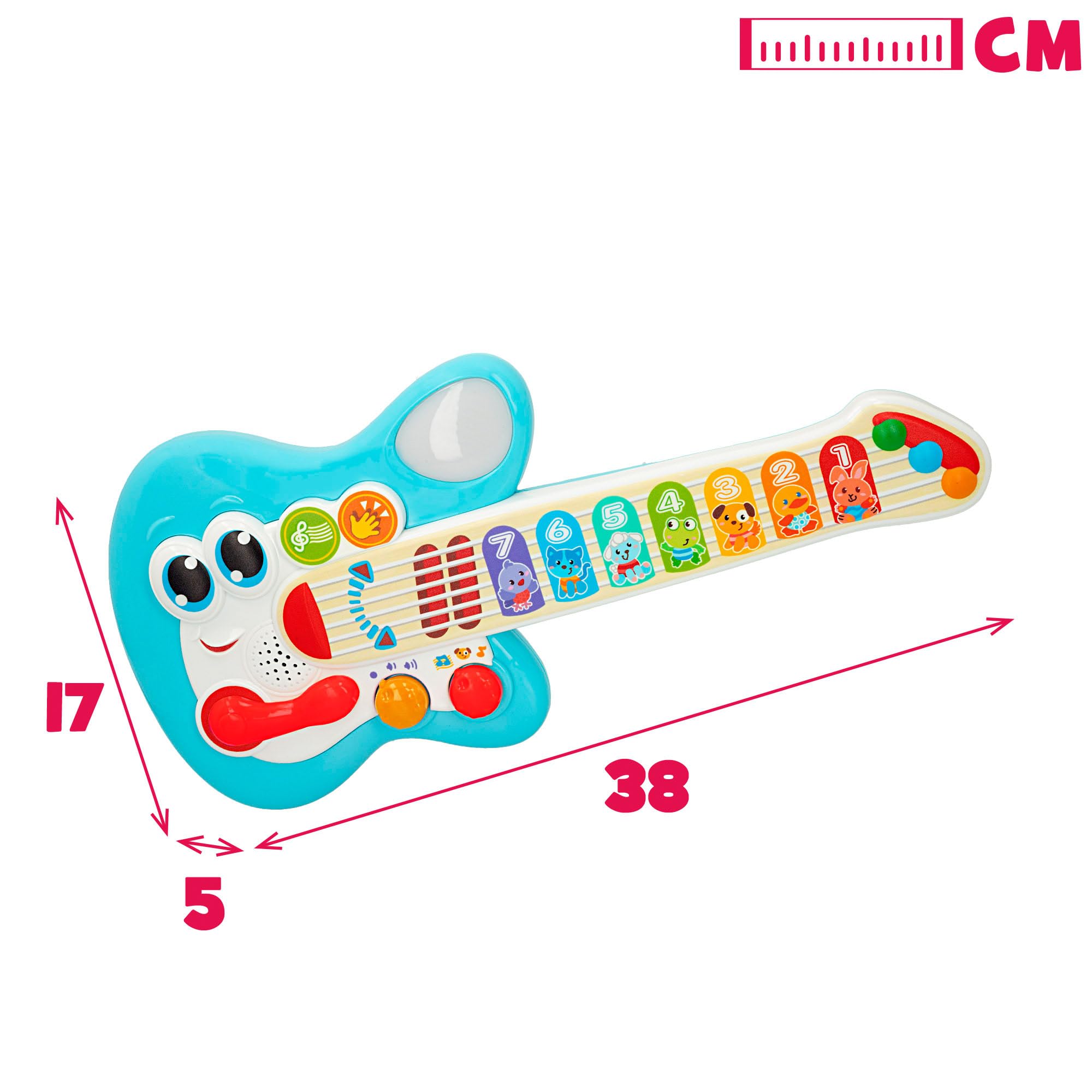 Winfun Chitarra per bambini, Chitarre elettriche per bambini, Giocattoli con musica, Luce e suono, Giocattolo musicale, Regali bambino 1 anno, 47259