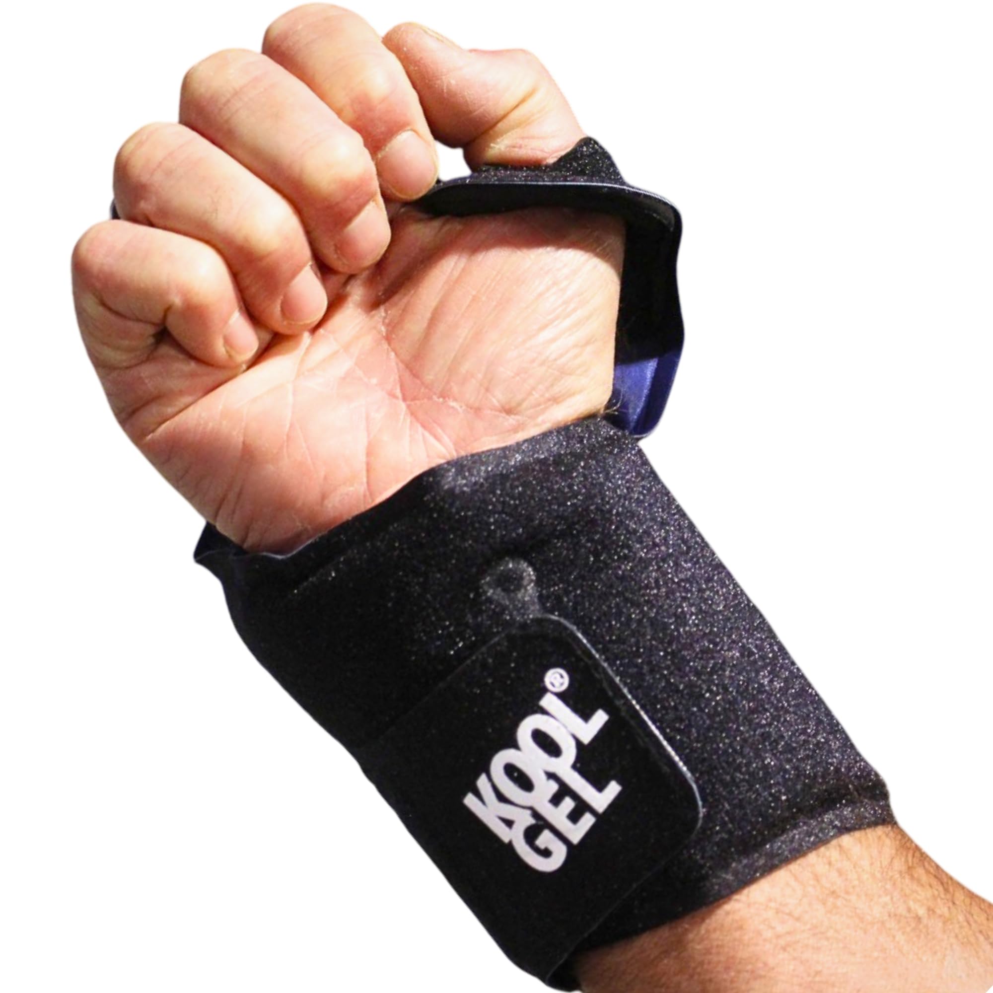 Kool Gel Reusable Wrist Gel Pack – Hot or Cold Therapy for Pain Relief, Swelling & Injuries – Adjustable Strap – Reusable Freezable & Heatable Pack for Wrist Sprains, RSI & Tendonitis
