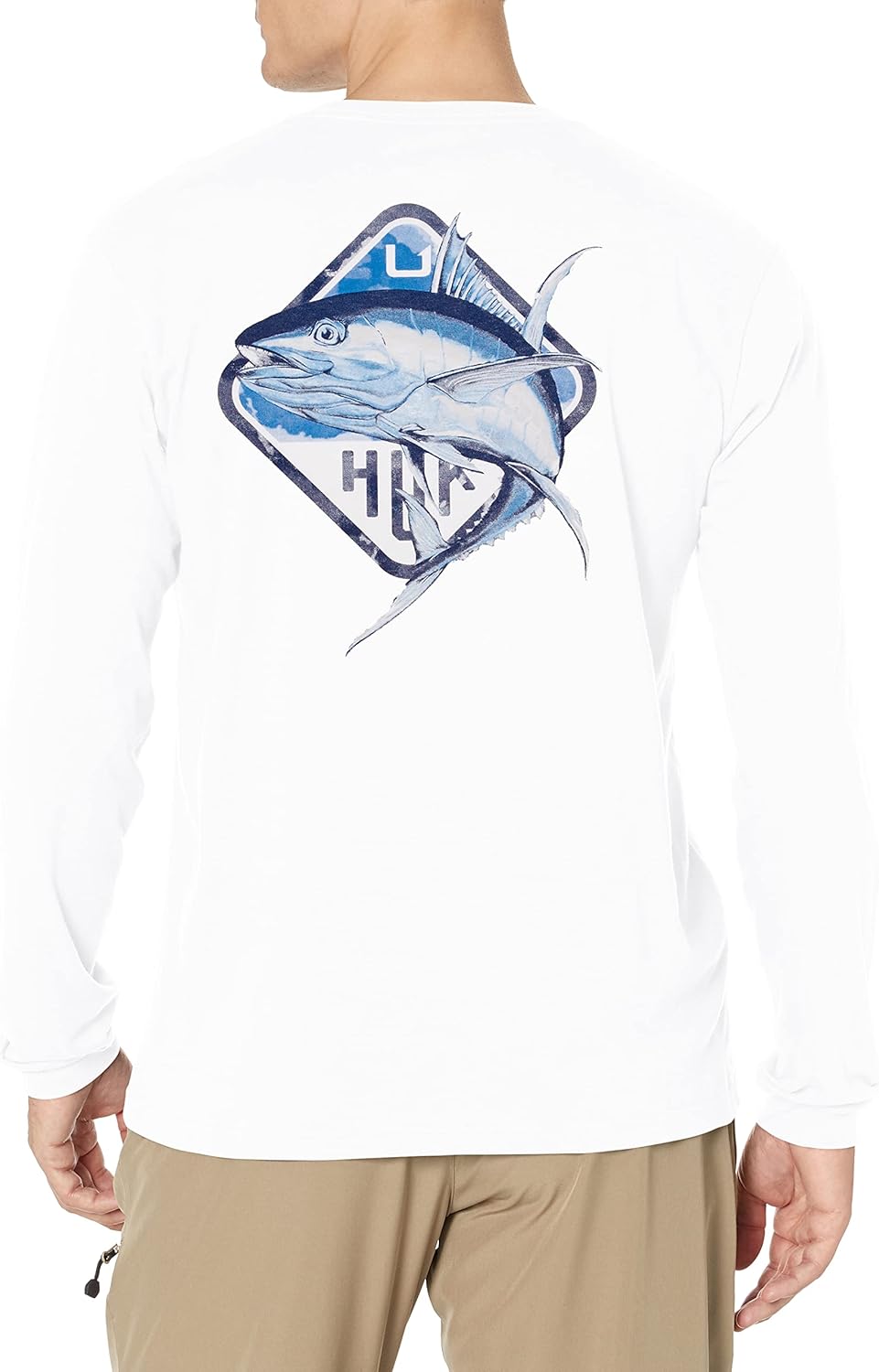 HUK Unisex-Adult Long Sleeve Pocket Tee | Long Sleeved Fishing T-Shirt