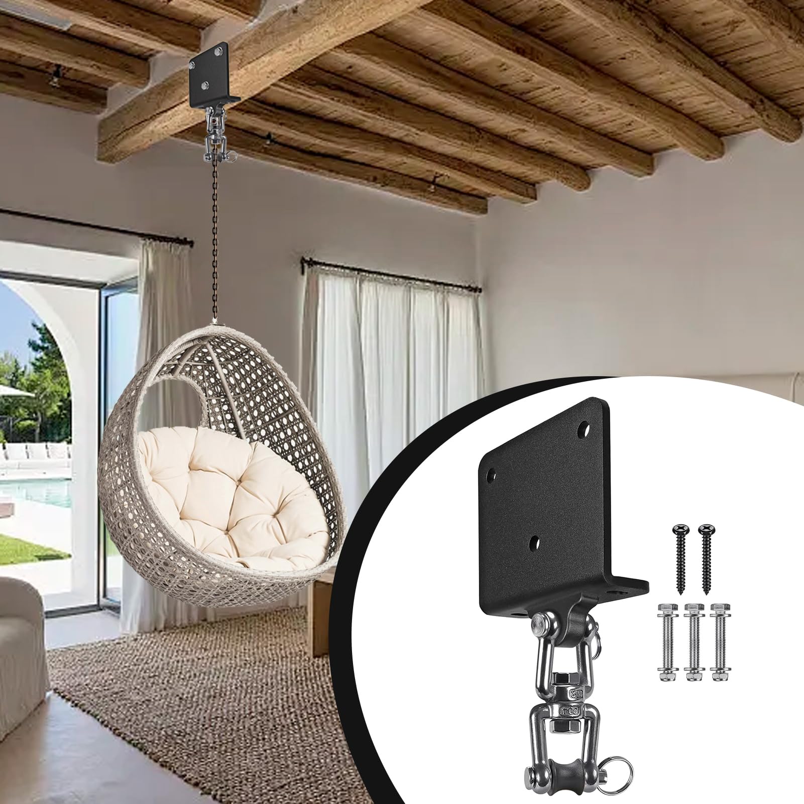 Boxing Punching Bag - Punching Bag Hanger | Punching Bag Mount | Boxing Bag Bracket | Non-Slip, 360 Degree Rotation, Multifunctional Training Equipment for Home Use | Punching Bag Stand