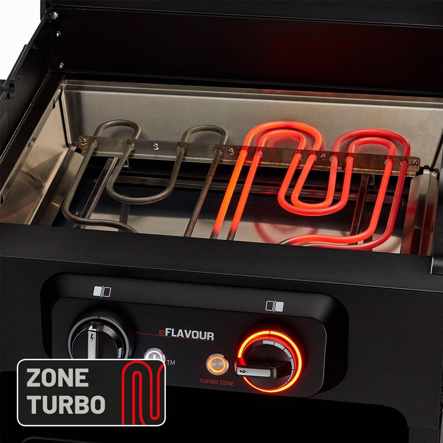 Enders® Barbecue électrique eFLAVOUR 2 Turbo, hotte de Cuisson à Double paroi, thermomètre intégré, étagères latérales rabattables, 3 KW Turbo Zone™, 2 Zones de Chauffage de 1500 W chacune, Switch