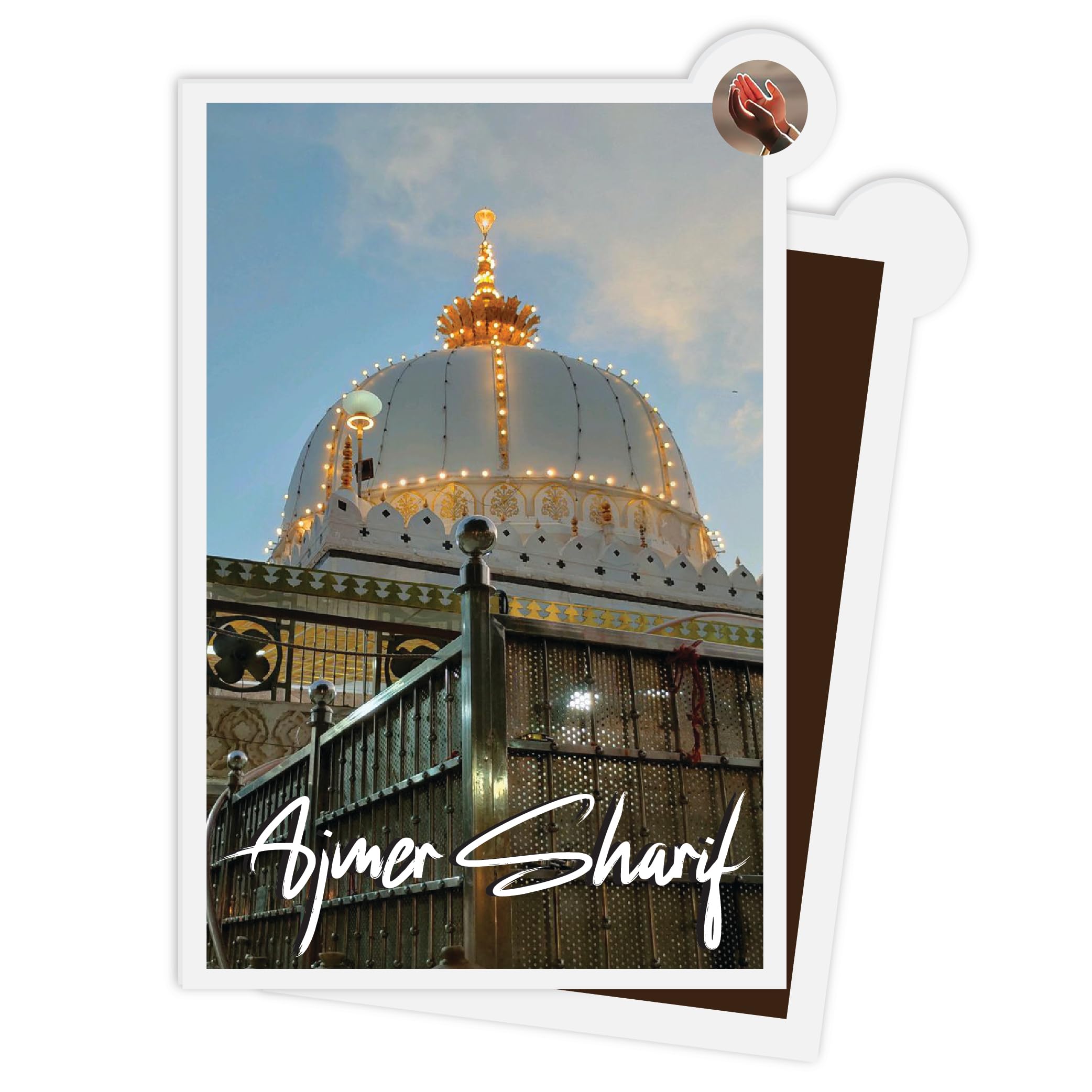 Connect & Collect Ajmer Sharif Dargah Acrylic Fridge Magnet | 2x3 Inches | 3mm Thick | Glossy Finish | CPU Case, PC Cabinets, Almirah, Fridge | Pack of 2