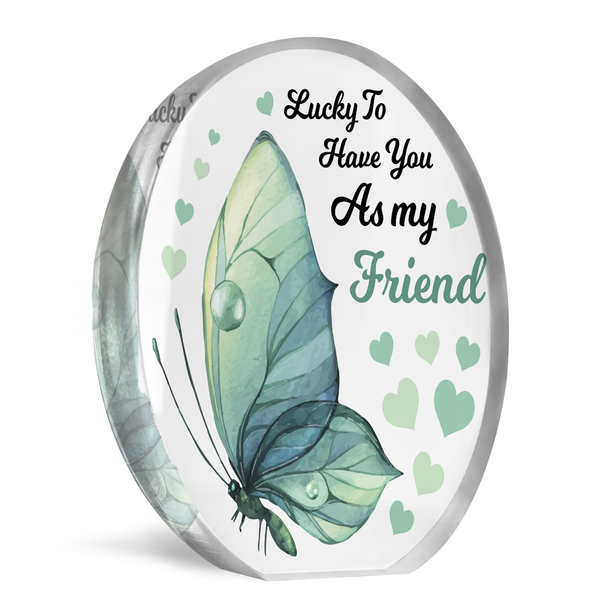 Red Ocean Lucky To Have You As My Friend Friendship Sign Standing Plaque Thank You Gift For Him Her Best Friend Christmas Birthday Gift Friendship Plaque Keepsake Best Friend Gift Idea