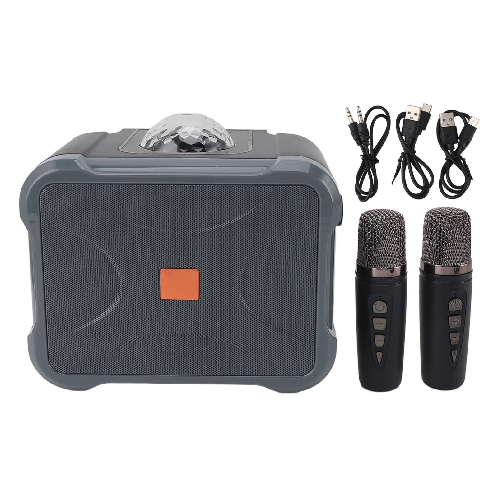 Altoparlante Bluetooth Wireless Capacità della Batteria Portatile 2400mAh Kit Macchina per Karaoke Doppio Microfono Suono Potente Connessione Stabile per Viaggi per Bambini