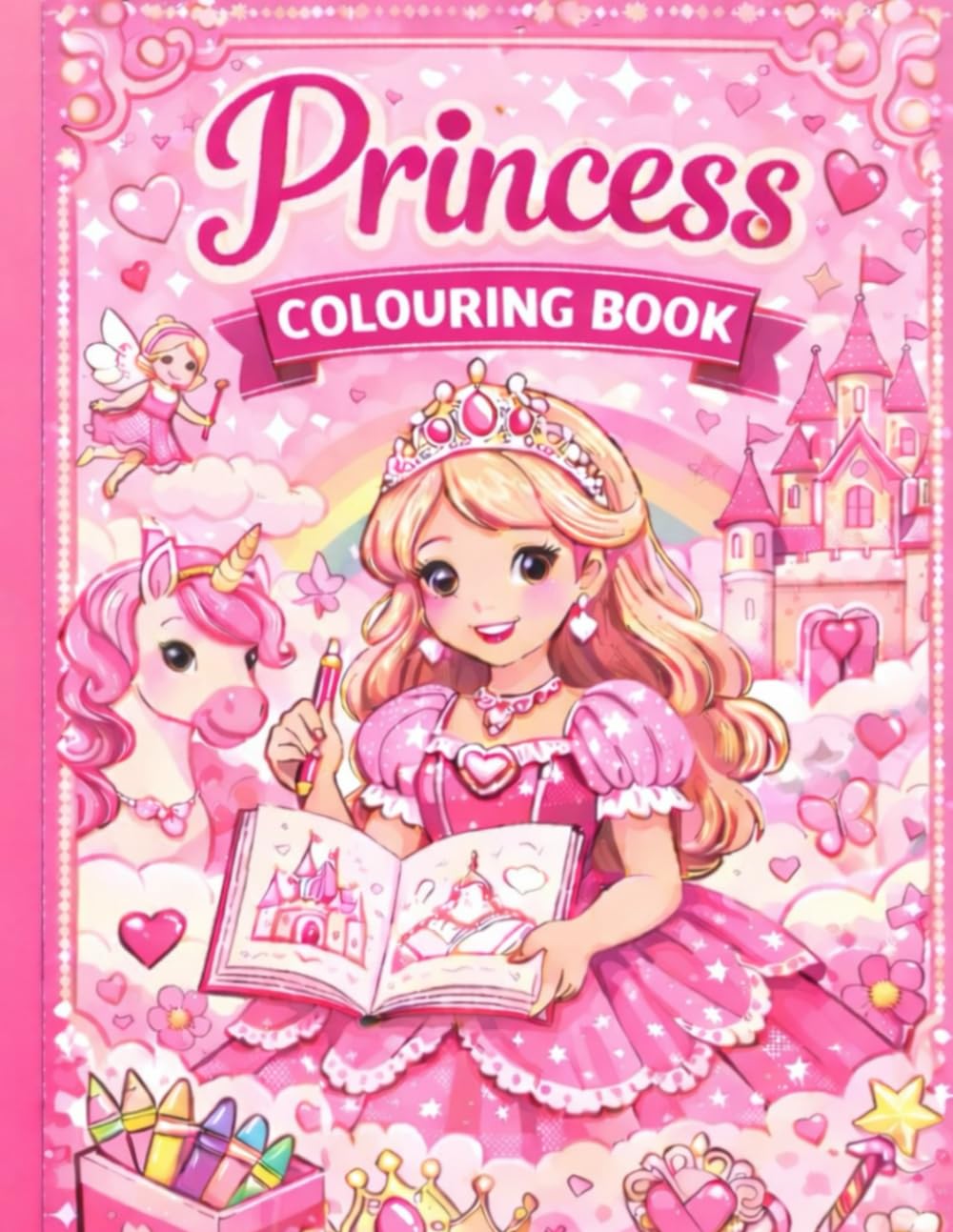 Magical Colouring Book for Kids: Princesses, Unicorns, Fairies, Mermaids & Cute Fantasy Scenes For Kids Ages 3–10
