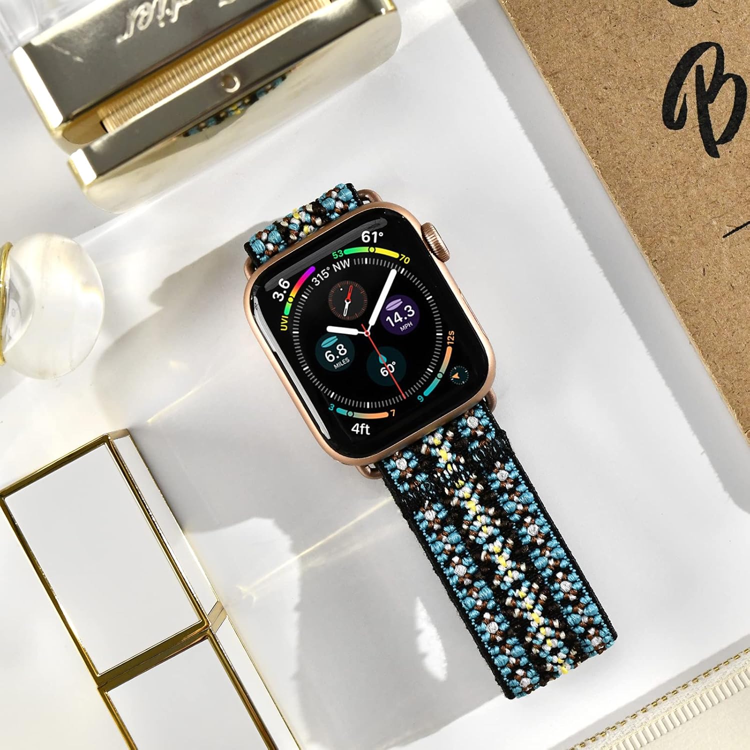 Crazy Clearance Tefeca Orchid Embroidery Pattern Elastic Compatible/Replacement Band for Apple Watch Exclusive Discount 70% Price Tefeca Orchid Embroidery Pattern Elastic Compatible/Replacement Band for Apple Watch
