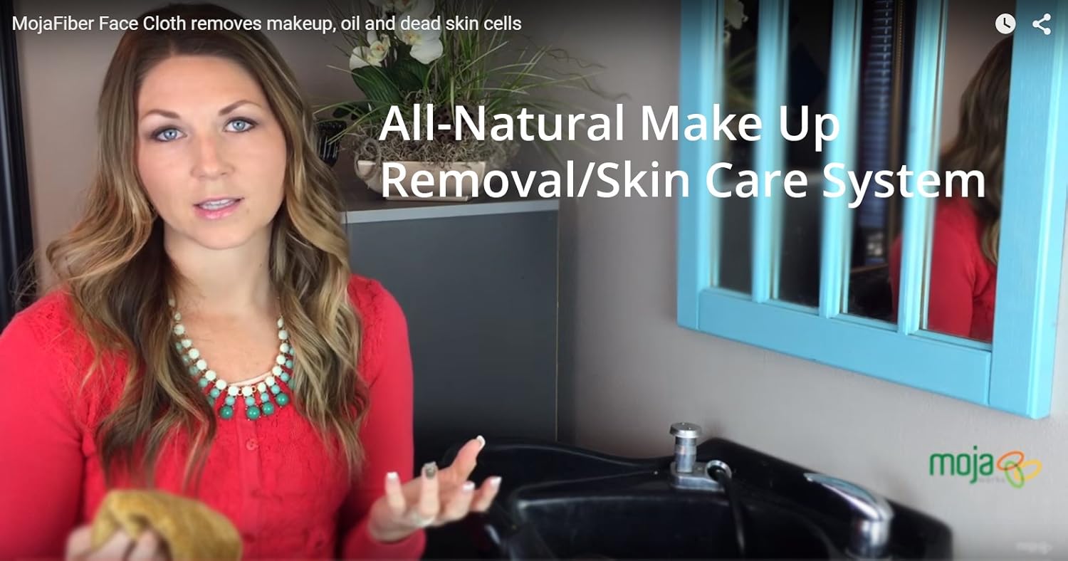 MojaWorks Microfiber Face Cloth Cleaning - Heavy Duty Stitching, Dual Purpose, Ultra Dense, Exfoliate Skin, Cleanse Pores - Easily Remove Makeup Dead Skin Cells - 3 Pack Measures 12" x12" (Amber)