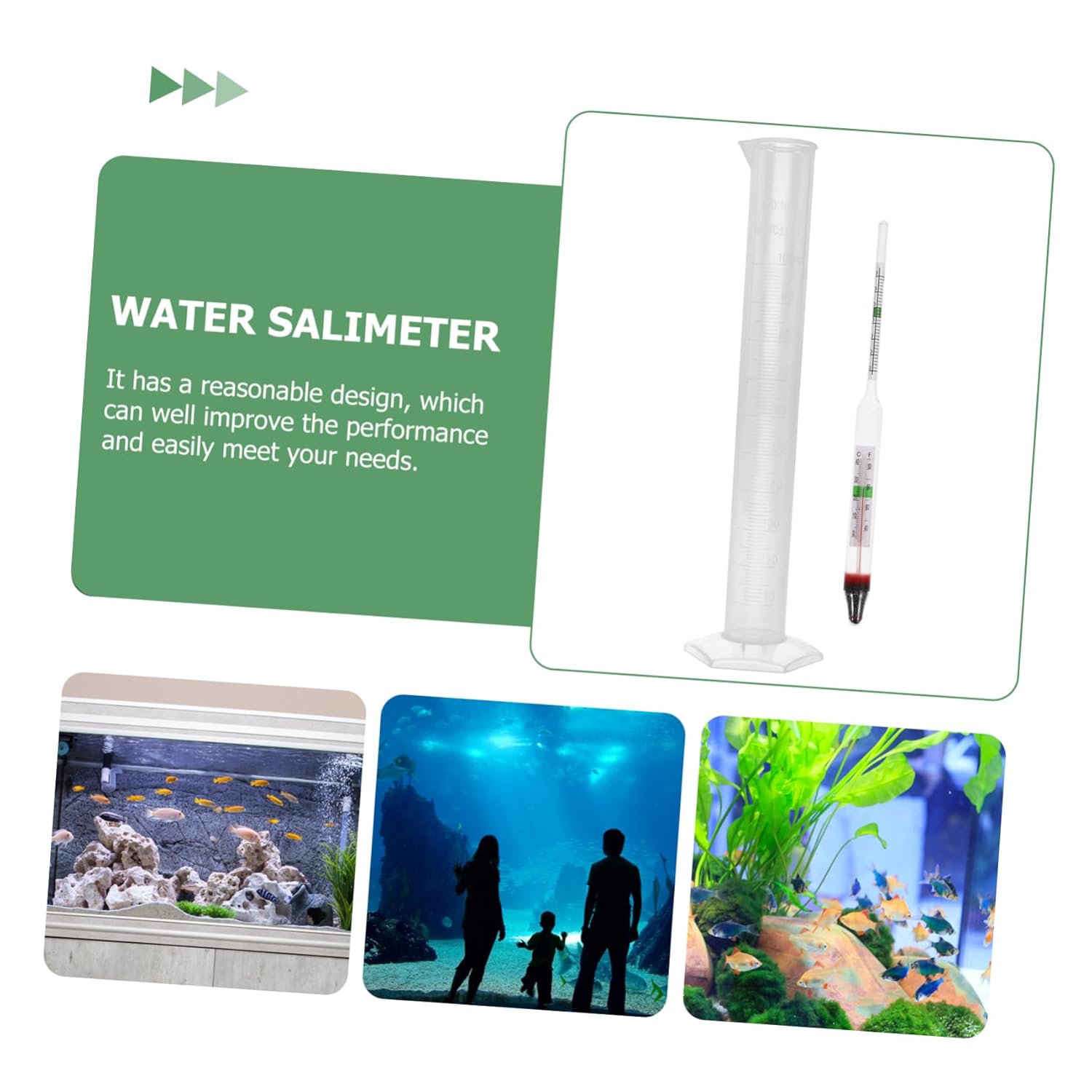 4sets Sea Water Quality Tester Hydrometer Aquarium Measuring Tool for Accurate Density Saltiness Levels Environments