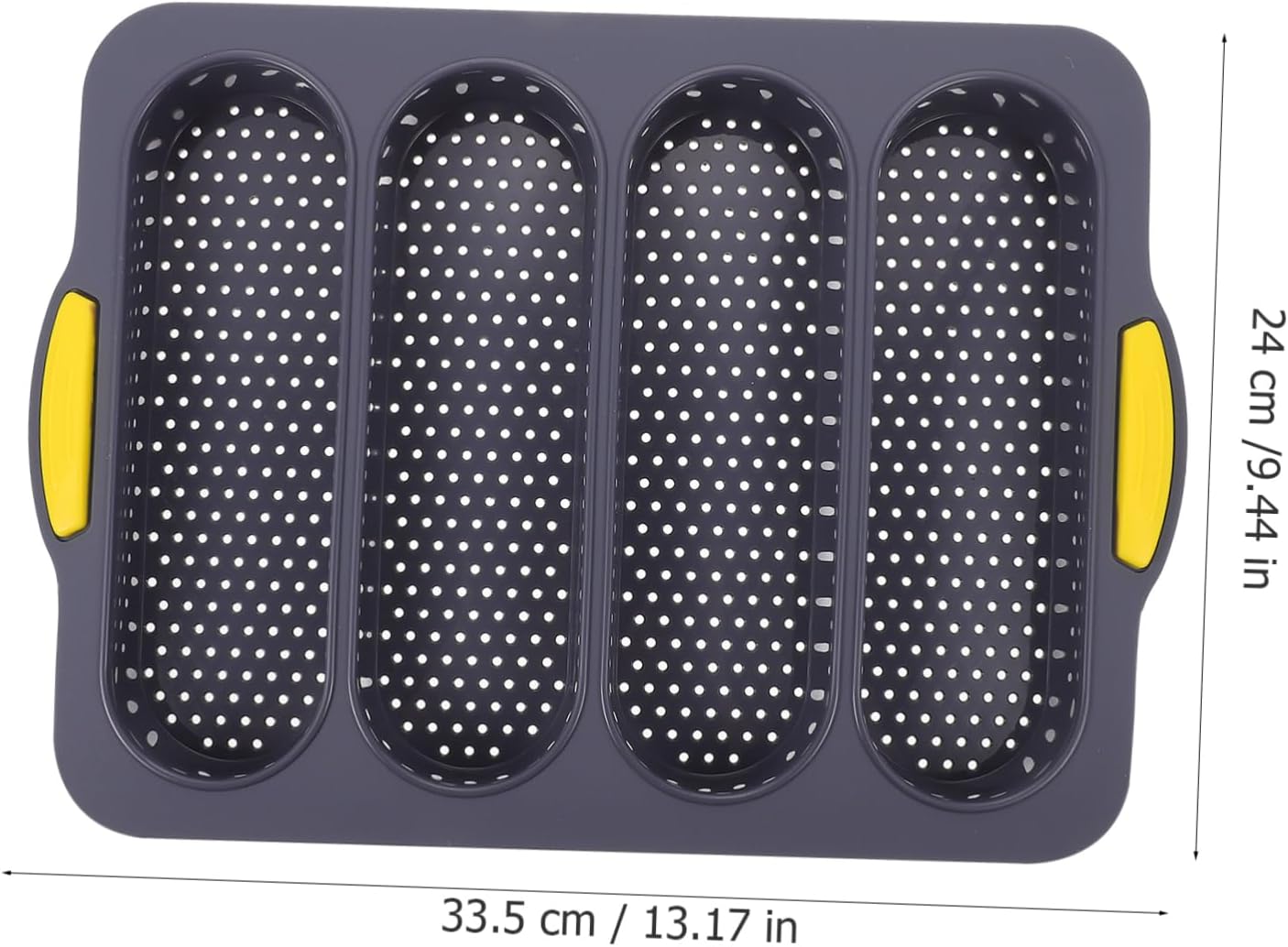 4-Slot French Bread Mold Silicone Baking Cake Pan Non-Stick Loaf Baking Mold for Bread and Bakeware Supplies