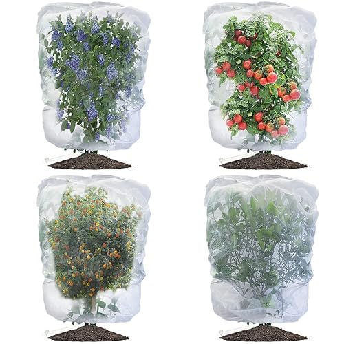 Evoio 4 Pcs Garden Plant Fruit Tree Bird Netting Protection