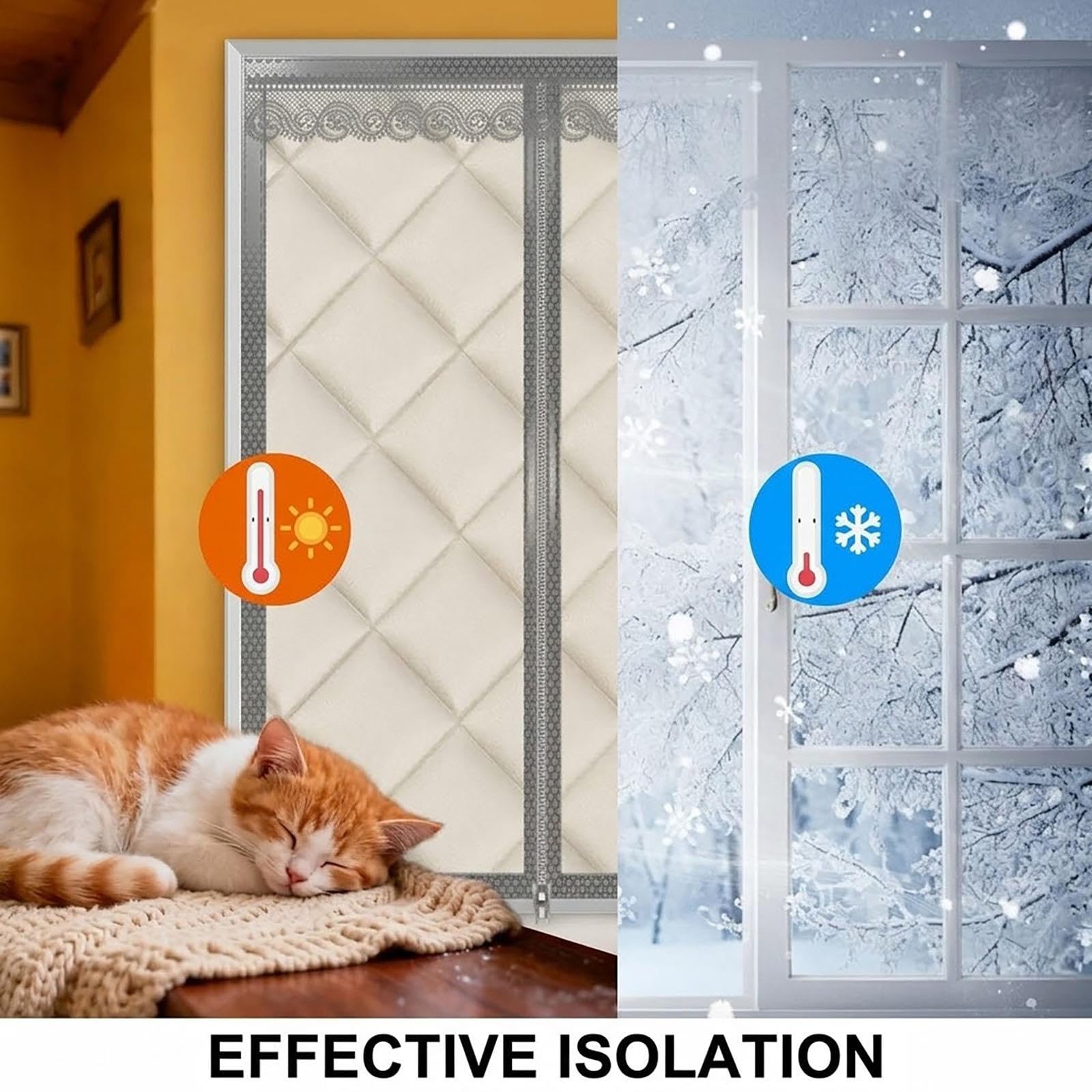 Cubierta Térmica para Ventana Kit de Sellado Cortavientos Invierno