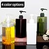 Jansburg 2Pack 22oz/650ml Pump Bottle Dispenser Refillable Square Plastic Lotion Dispenser Empty Lotion Pump Bottle Empty Refillable Liquid Container for Soap Lotion Shampoo Green