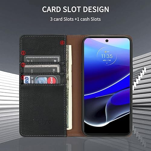 Miniatura 2 de Funda tipo cartera para Motorola Moto G Stylus 5G (2022) con bloqueo RFID, ranura para tarjeta, funda protectora de cuero para Moto G Stylus 5G