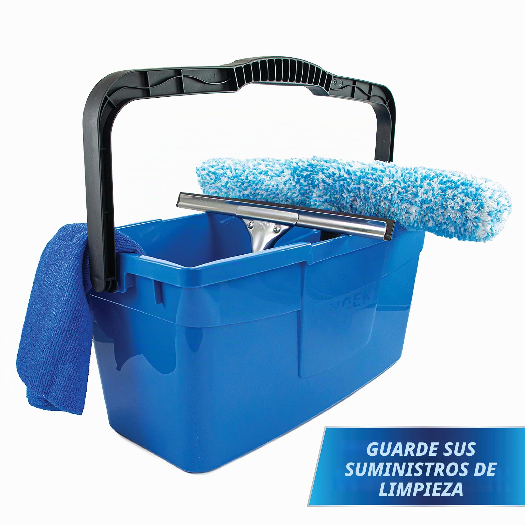 Unger Limpieza compacta Profesional de 3 galones, Lavado de Ventanas, Cubo de fregona