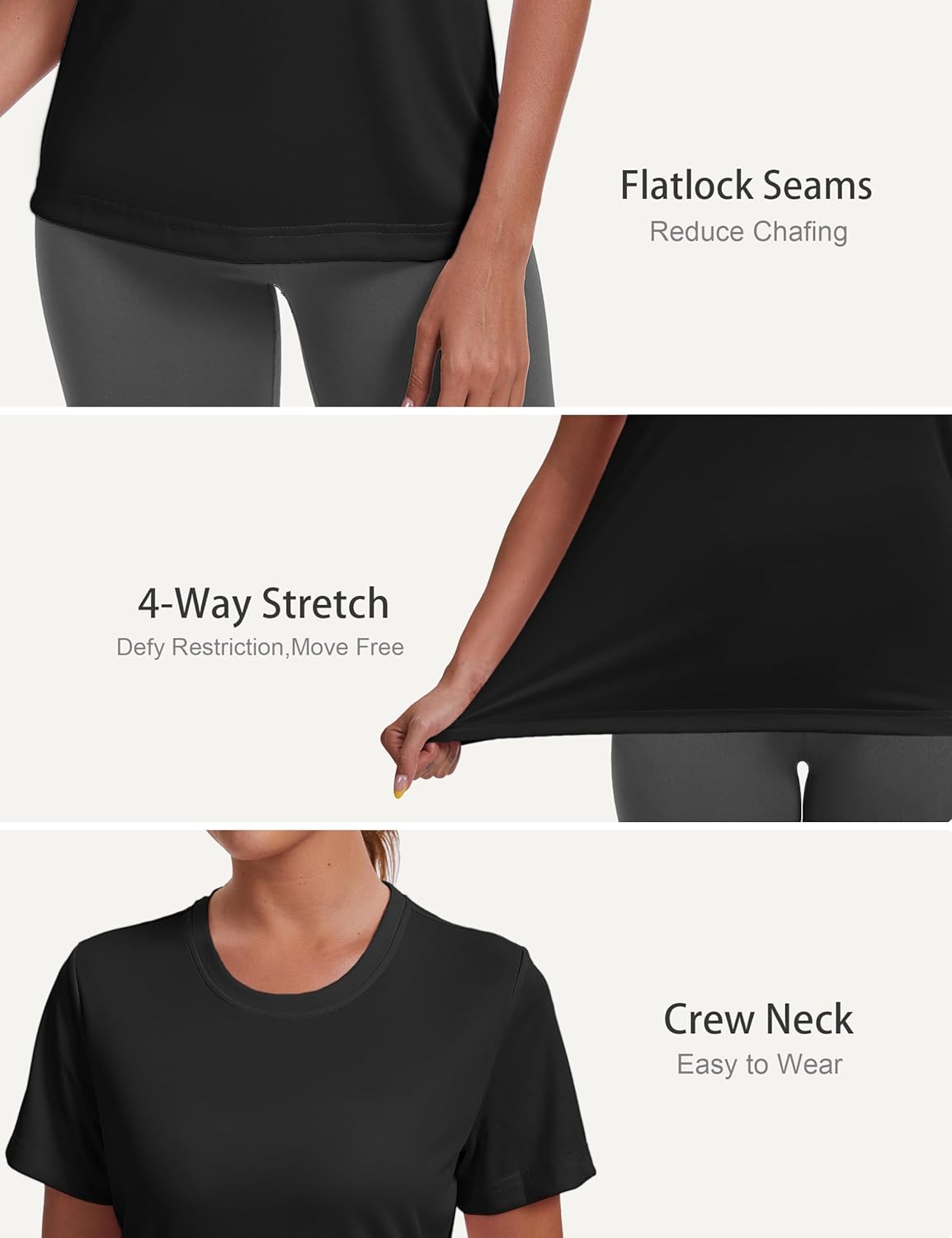 KINSWT Women's UPF 50+ Sun Shirts UV Protection Short Sleeve Rash Guard Swim Shirts Quick Dry Athletic Workout Tops - Image 5