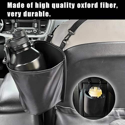 Miniatura 4 de Portavasos grande para automóvil, bolsa de adaptador de expansor para portavasos lateral, 7.50 x 5.04 x 8.07 pulgadas, bolsa de almacenamiento