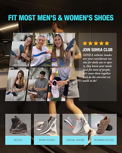 Miniatura 6 de Plantillas ortopédicas para zapatos con soporte de arco, amortiguadores huecos estructurales para amortiguar la fascitis plantar, tendinitis