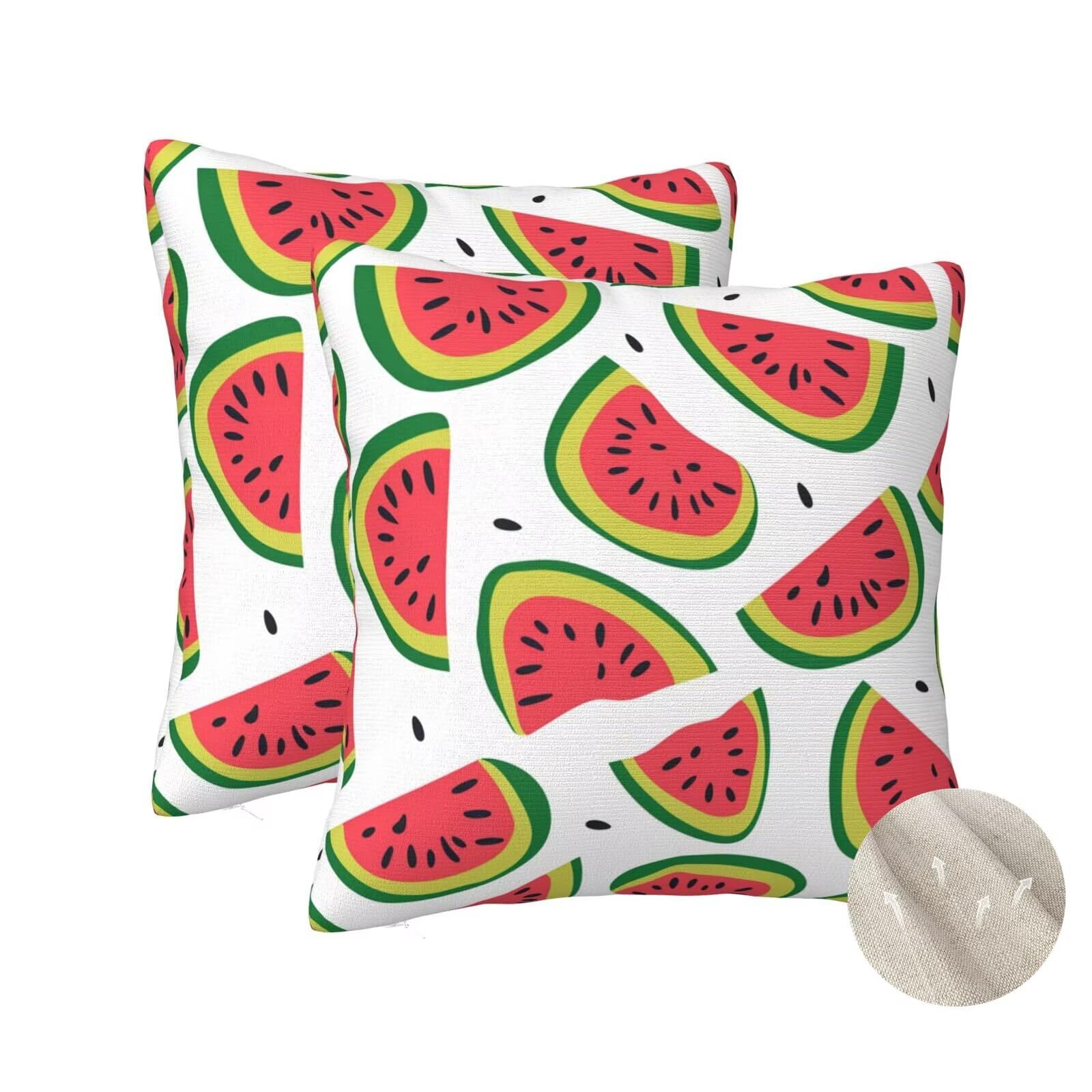Taie oreiller carré 50x50 pour raviver un salon terne avec des motifs melons
